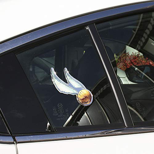 Image of Fan Emblems Harry Potter Domed Chrome Car Decal - Quidditch Golden Snitch Symbol