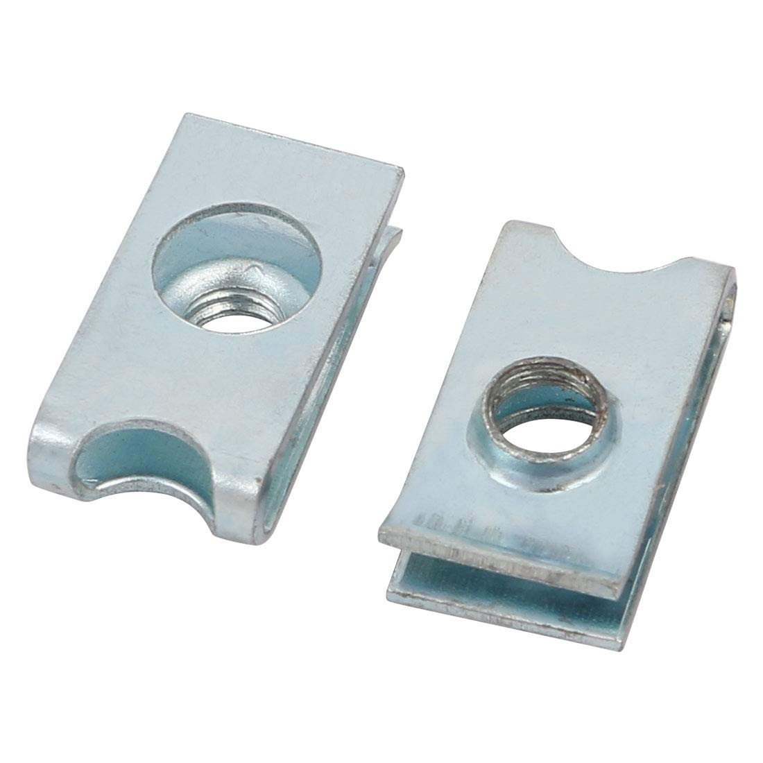 Aexit M6 24mmx13mm Home Hardware Iron Extruded U Nut Clip Silver Tone 20pcs Model:52as439qo608