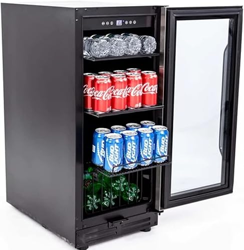Miniatura 4 de Avanti BCA3115S3S - Enfriador de bebidas con puerta de vidrio, mini refrigerador para 72 latas con cerradura para cerveza, soda, agua, vino con