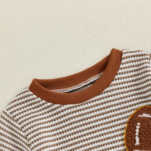 Newborn Baby Boy Football Outfit Game Day Onesie Oversized Sweatshirt Romper Long Sleeve Jumpsuit Fall Winter Clothes4