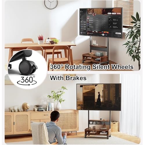 Soporte móvil con ruedas para TV 40-85 pulgadas miniatura 6