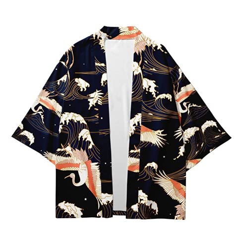 Japanese Cardigan for Women Men Traditional Graphic Printed Kimono Tops Blouse Harajuku Yukata Clothing
