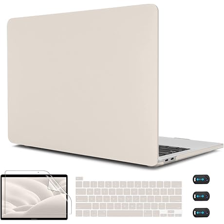 CISSOOK Beige Case for Macbook Pro 13 Inch with Touch Bar