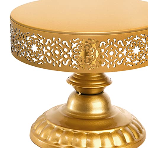 image for Suwimut 10 Pieces Gold Cake Stand Set, Metal Round Cupcake Holder Dess