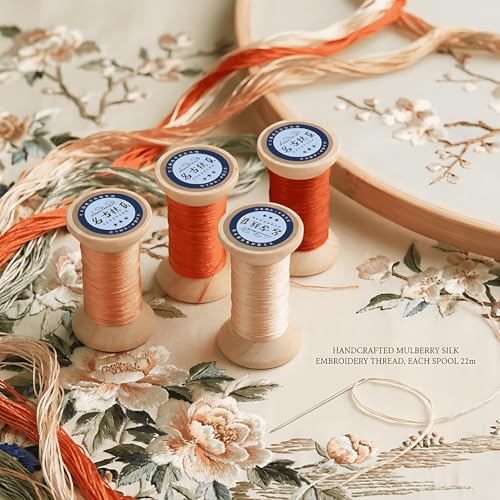 Image of Natural 100% Mulberry Handmade Embroidery Silk Thread Silk Floss (26)