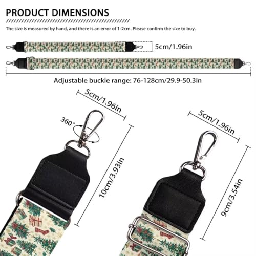 Image of Halloween Handbag Strap Canvas Purse Strap Colorful Bat Black Shoulder Strap Multicolor Bats Replacement Strap