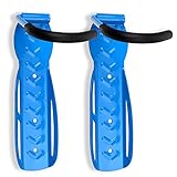 Schramm&reg; 2 St&uuml;ck Fahrradhalter Wandhalterung in 6 Farben w&auml;hlbar Fahrradhalterung f&uuml;r 2 Fahrr&auml;der Wandhalterungen Wand Halterungen Halterung Fahrradst&auml;nder, Farbe:blau