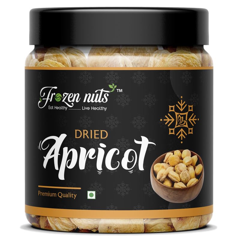 FROZEN NUTS Apricot Dry Fruits 500 Gram Pack | Sun Dried Jardalu Badam BOR Khumani | Vegan, Sun Dried Apricots | Add in Your Healthy Recipes | Dry Fruit