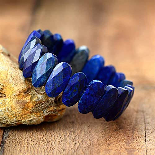 Bracelet en lapis-lazuli élastique, l'harmonie des pierres naturelles au poignet - 3