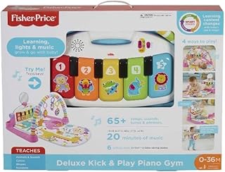 Fisher-Price Deluxe Kick & Play Removable Piano Gym, Pink