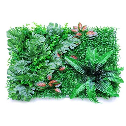 applyvt Jardín Vertical Artificial Pared Exterior, Anti-UV Privacidad Rollo De Seto Artificial, Seto Artificial De OcultaciónDecoración para Jardín, Hoja De Tortuga Exteriores, 40 X 60 Cm
