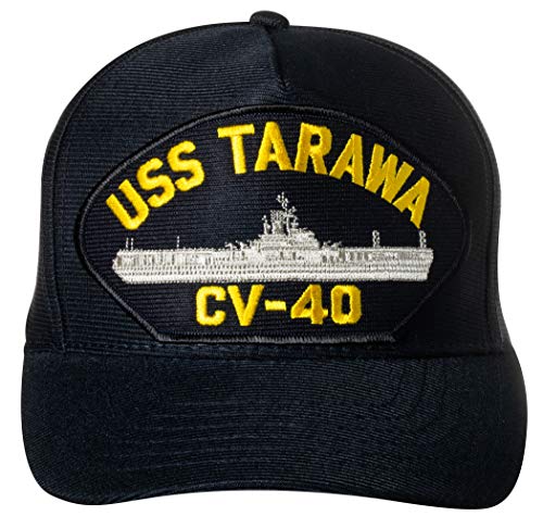 Gorra ajustable con parche USS Tarawa CV-40 azul naval miniatura 1