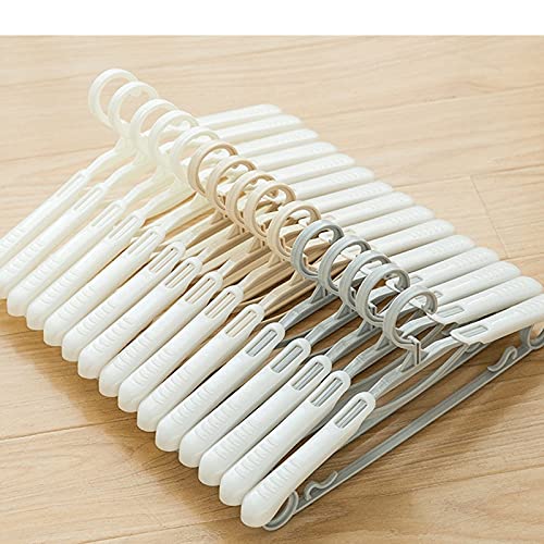 Paquete de 20 perchas de plástico extra anchas con ganchos, diseño que ahorra espacio y ranura para tarjetas para la nización del armario, y solución ligera de almacenamiento de ropa