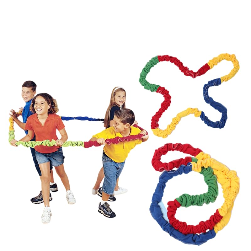 HALAYAYAColourful Elastic Tension Rope, Outdoor Pulling Cord Kindergarten Sensory Integration Children Training Equipment Games Activities Tool