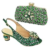 Women's Nigerian African Fashion Wedding Party Shoes and Bags Set