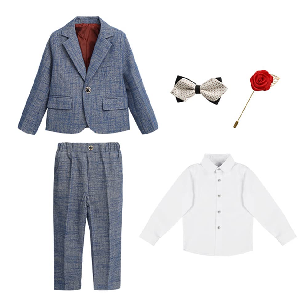 GUOCU Traje de Fiesta de Boda para Niño,Conjunto de Traje de Bautizo Comunión para Bebés Niños Elegante Traje Formal de Ceremonia Chicos Graduación Trajes Niños Trajes de Esmoquin de Caballeros
