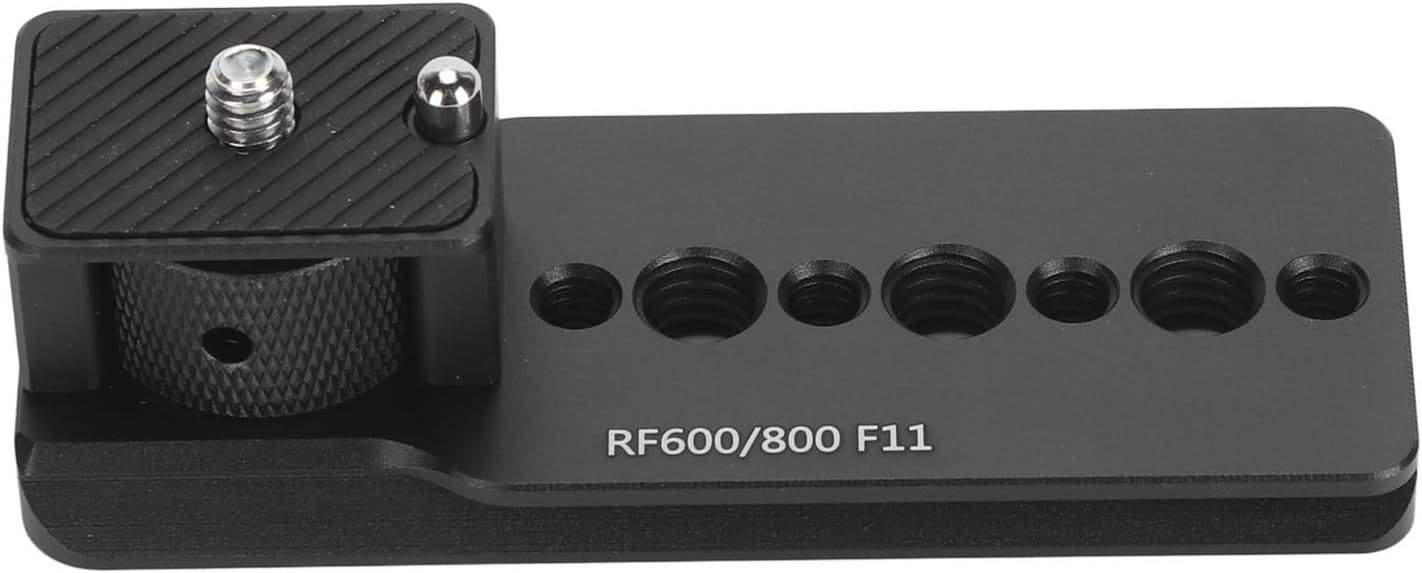 Camera Lens Tripod Replacement Seat, Aluminum Alloy with 1 / 4in and 3 / 8in Threaded Holes for RF 600mm 800mm F11 is STM Lens - Durable CNC Machined, Compatible with Arca Quick