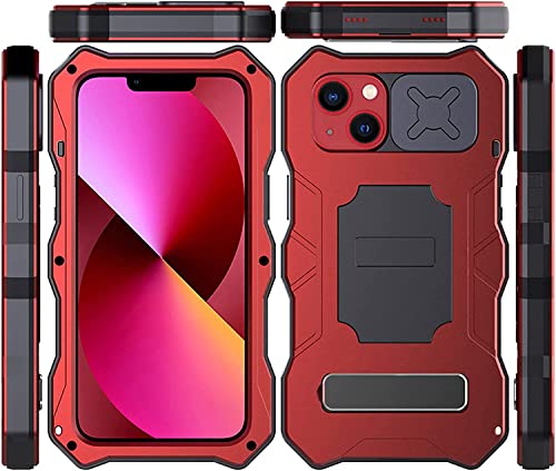 Coque iPhone 13 Mini qualité militaire rouge protection caméra