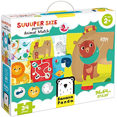 Banana Panda Superformaat puzzel match de dieren 2+