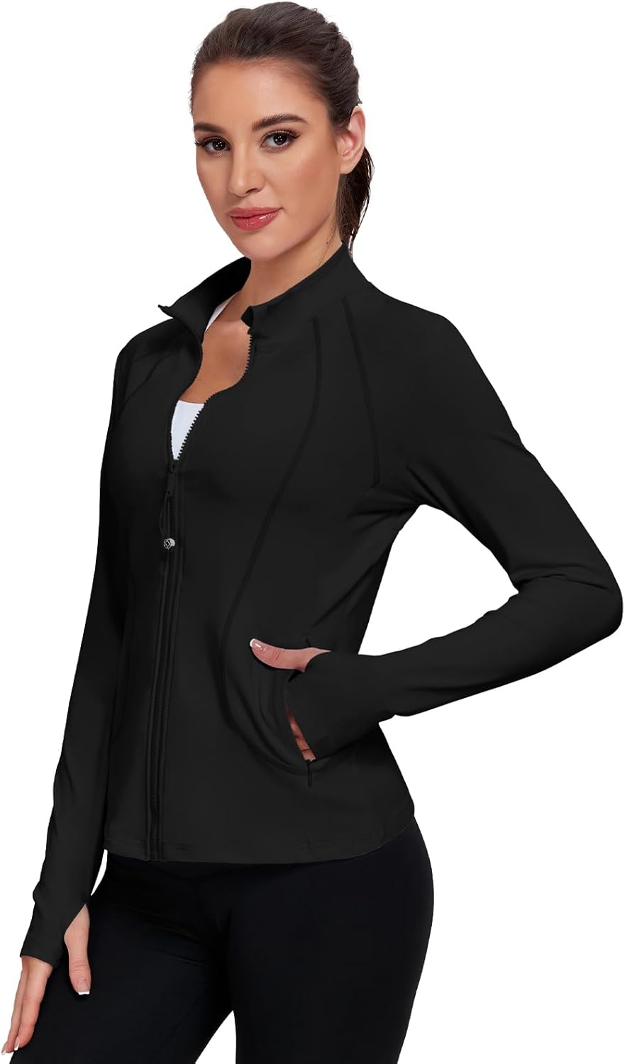 VUTRU Womens Workout Athletic Jackets Zip Up Sport Track Shirts Gym Yoga Sportswear with Pockets - Image 5