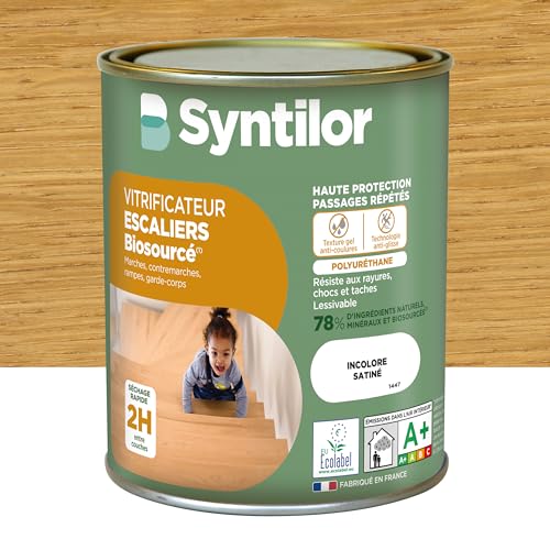 SYNTILOR - Vitrificateur Escaliers Biosourcé Incolore Satiné 0,75L