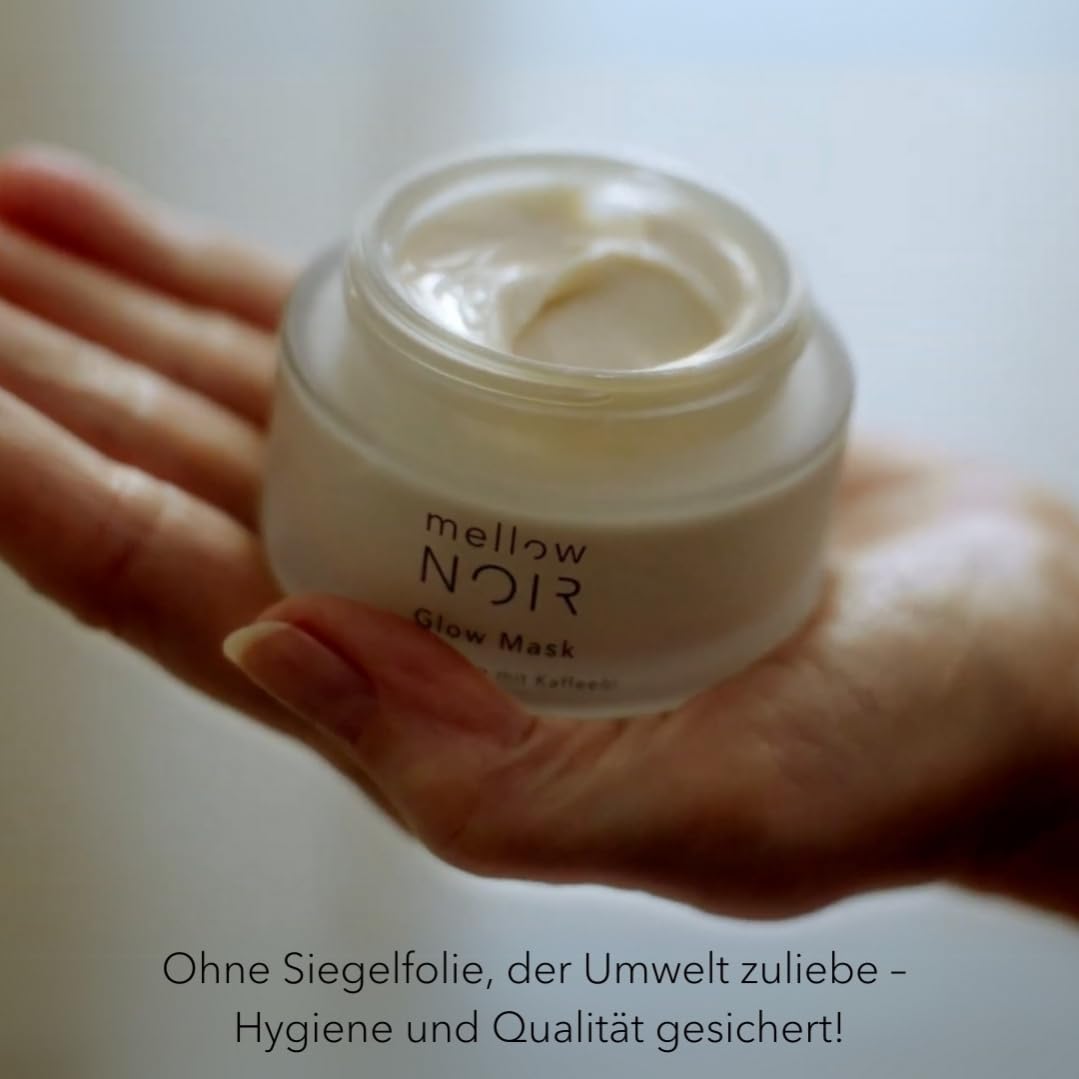 mellow NOIR Glow Mask 2 x 50 ml | codzienny krem na noc | redukuje widoczne pory i zaczerwienienia | zapewnia równą skórę | odczuwalny natychmiastowy efekt | certyfikowany naturalny kosmetyk |