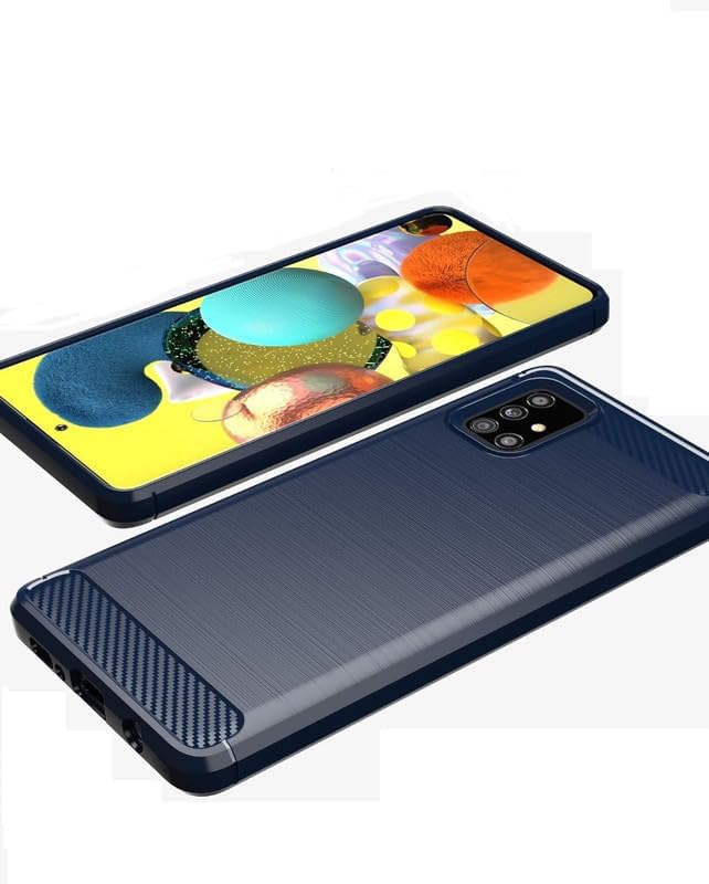 Image of Basic Case for Samsung Galaxy A71 (Carbon Fibre Blue)