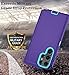 ONOLA Compatible with Samsung Galaxy S24 Ultra Case with HD Screen Protector, Heavy Duty Shockproof & Dropproof 3-Layer Cover Phone Case,PurpleSkyBlue