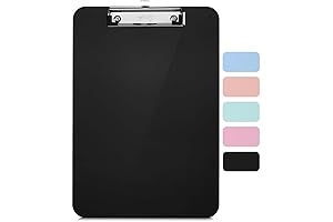 Mr. Pen - Plastic Clipboard, Black, Letter Size Clipboard, Lightweight Clip Board,...