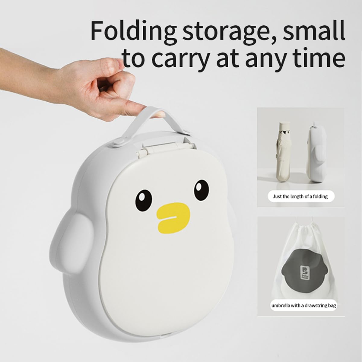 Portable, Foldable Potty Seat for Toddler, Training Toilet Seat Emergency Toilet for Car, Camping, Outdoor, indoor (Penguin)