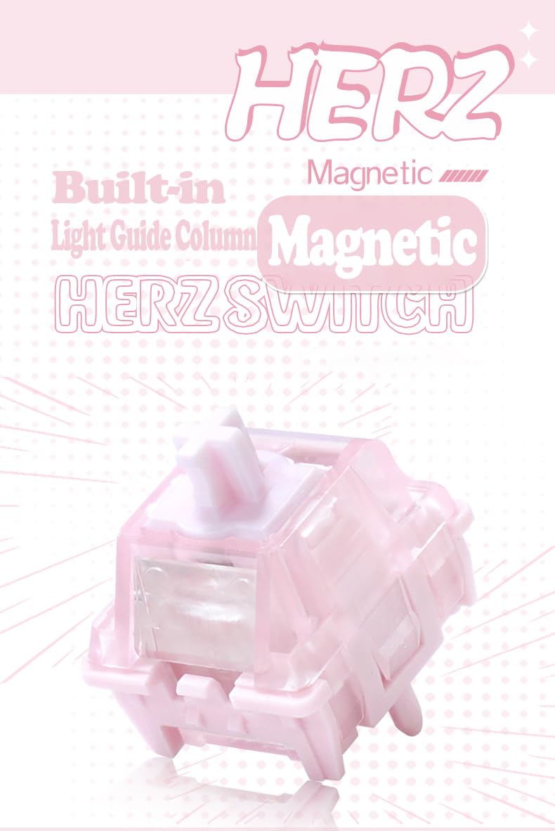 KPREPUBLIC Phynikeys Herz Interrupteur magnétique linéaire pour clavier magnétique 32 g, 45 g, 100 m, 3,3 mm, pré-lubrifié 750 Gs 850 Gs (interrupteur magnétique Herz 850 Gs x70)