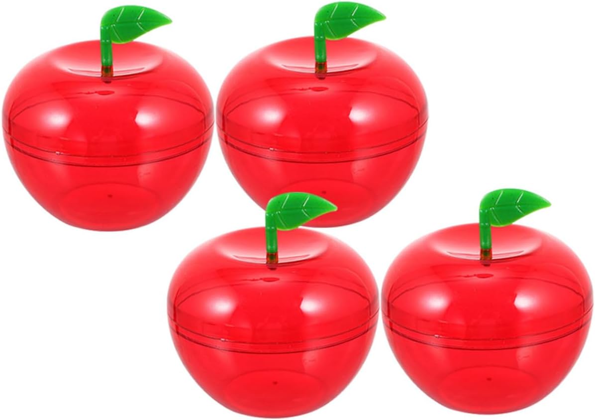 4pcs Red Plastic Wedding Favor Boxes for Celebration Party