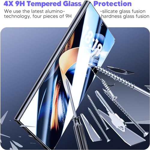 Image of Mr.Shield (2 Pack) Align-X Screen Protector for Samsung Galaxy S24 Ultra | Tempered Glass, 10H Hardness Guard, Military Grade Protection, Easy Install, Case-Friendly, Anti-Static