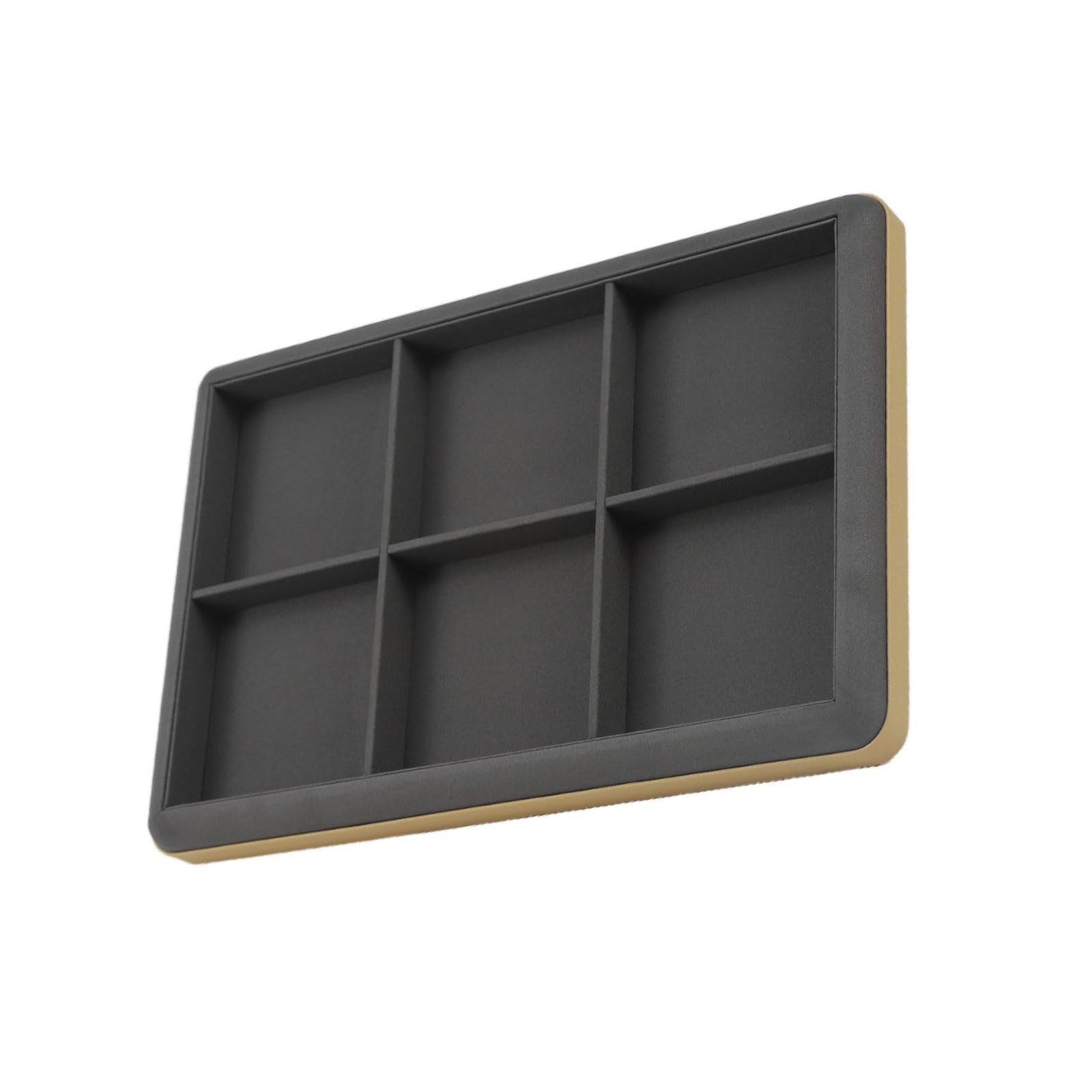 Multipurpose Jewelry Organizer Tray Sturdy PU Leather Ring Earring Necklace Bracelet Storage Display Solution Earring Organizer, フリーサイズ