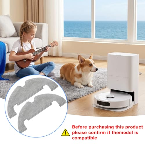 Image of HASTHIP 2Pcs Mop Pads Replacement Parts for Dreame D10 Plus / D10 Plus Gen Vacuum Cleaner, Microfiber Mop Cloths Set Accessories Kit Repair Spare Replace Attachments-Cleaning Tools