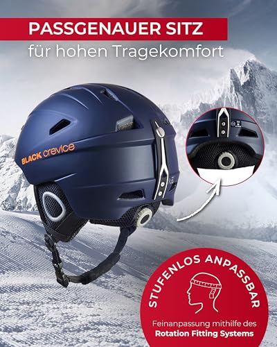 Black Crevice Skihelm Kitzbühel I Ski-Helm in sportlichem Design I Skihelm Herren & Damen I Skihelm...