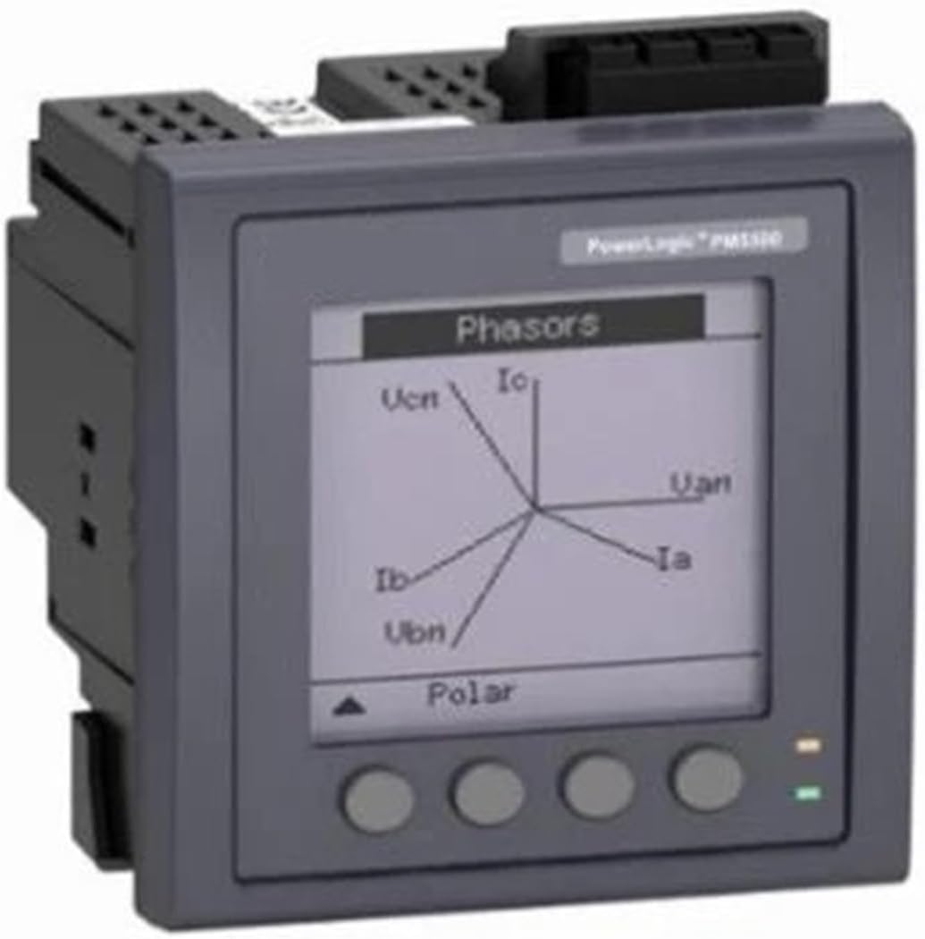 Aoleaby METSEPM5500 Power Meter showing phasor diagram on its display