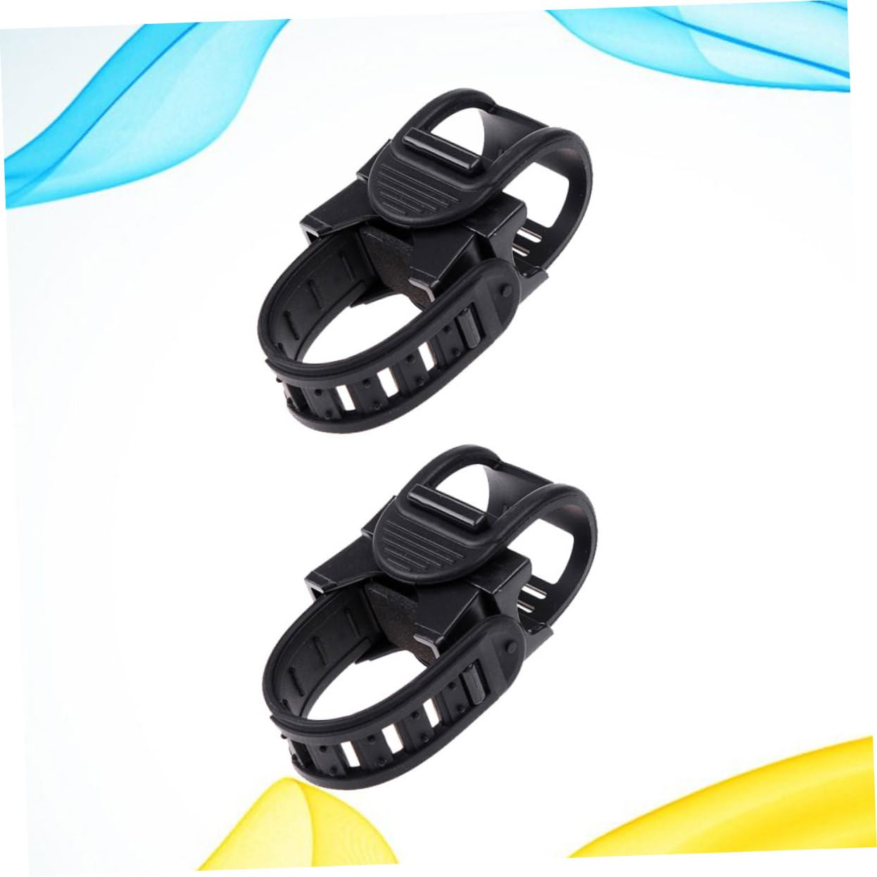 BESPORTBLE 1set Adjustable Bike Flashlight Mount Holder Lightweight Plastic Handlebar Bracket Clip for Steady Light Rotation Fit for Biking Adventures Black 2pcs