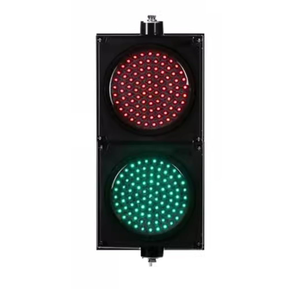 YushenFu Outdoor 8Inch LED Traffic Signal Light, Vertical And Horizontal Installation, Waterproof 2or3 ColorTraffic Indicators Lights For Toll Stations, Shopping Cen(Size:2 color,Color:12-24v)