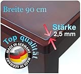 Vanillaflex Tischdecke Tischfolie Schutzfolie Folie transparent 90 cm Breit Ca 2.5mm (160cm)