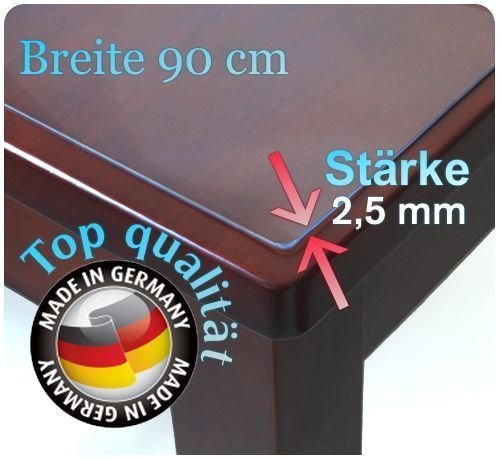 Tischdecke Tischfolie Schutzfolie Folie transparent 90 cm Breit Ca 2.5mm (200cm)