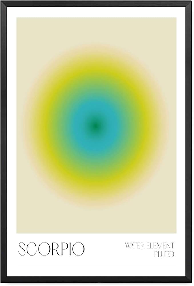 Wall Art Canvas Print Scorpio Zodiac Art Print Bedroom and Kitchen Office Wall Decoration 12x18inch