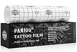 Pamiou Second Skin Tattoo Cover Up Patch - 6 Inches x 2 Yards Tattoo Aftercare Bandage Wrap, Breathable, Waterproof, Transparent, Latex-Free Film, Protective Tape for Skin Recovery