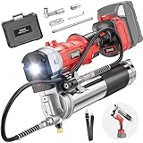 DIYtoolifz Cordless Grease Gun Compatible with Milwaukee 18V Battery, 12000PSI High-Pressure with 2-in-1 Rotating Handle, 39.4" Hose & 4 Couplers for Bulk & Cartridge Grease (Tool Only)