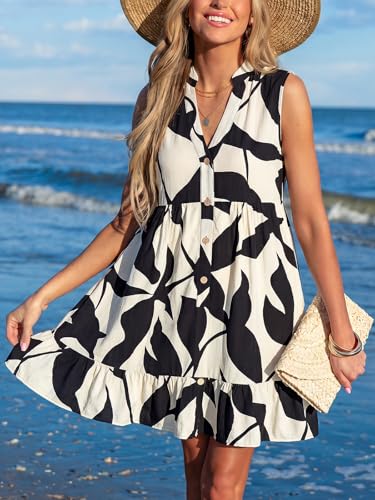 Image of CUPSHE Women Swimsuit Coverup 100% Cotton Ruffle Hem Beach Cover Up Dresses