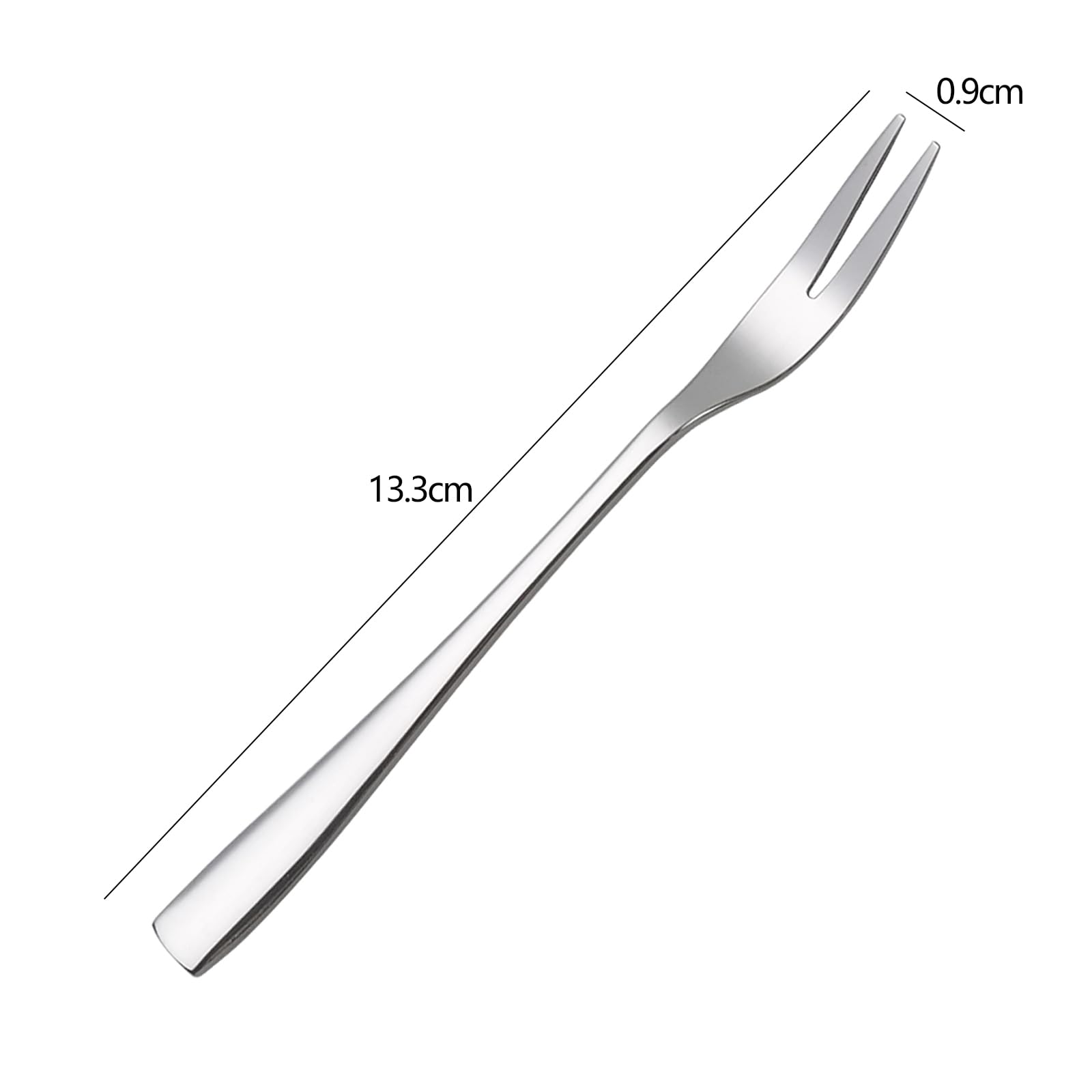 12 Stück Obstgabeln Aus Edelstahl – Schwarze Cocktailgabeln Für Dessert & Vorspeisen | 13,4 Cm Länge