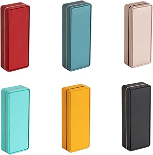 HAN SHENG 6 Pack Tea Storage Tins, Rectangular Coffee Beans Canisters - Airtight Food Storage Containers for Tea, Coffee, Candy, Chocolate, Spices (Multicolor)