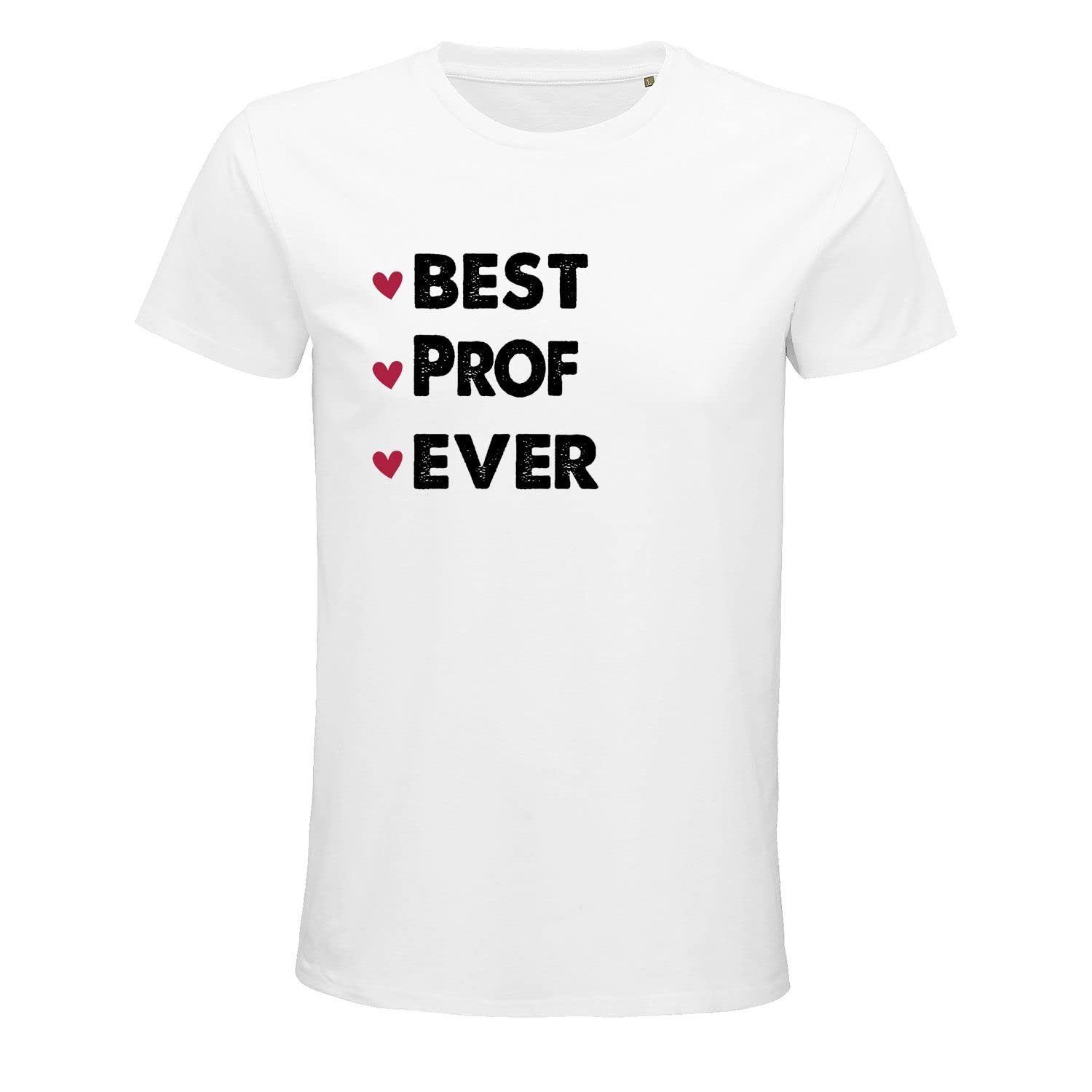 T-shirt homme Best Prof Ever en coton pour enseignant