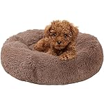 Small Dog Bed, Cat Beds for Indoor Cats, Calming Anti-Anxiety Donut Bed for Puppy and Kitten, Washable Round Fluffy Pet Bed for Extra Small Dogs and Cats(Fits up to 5 lbs Pets)