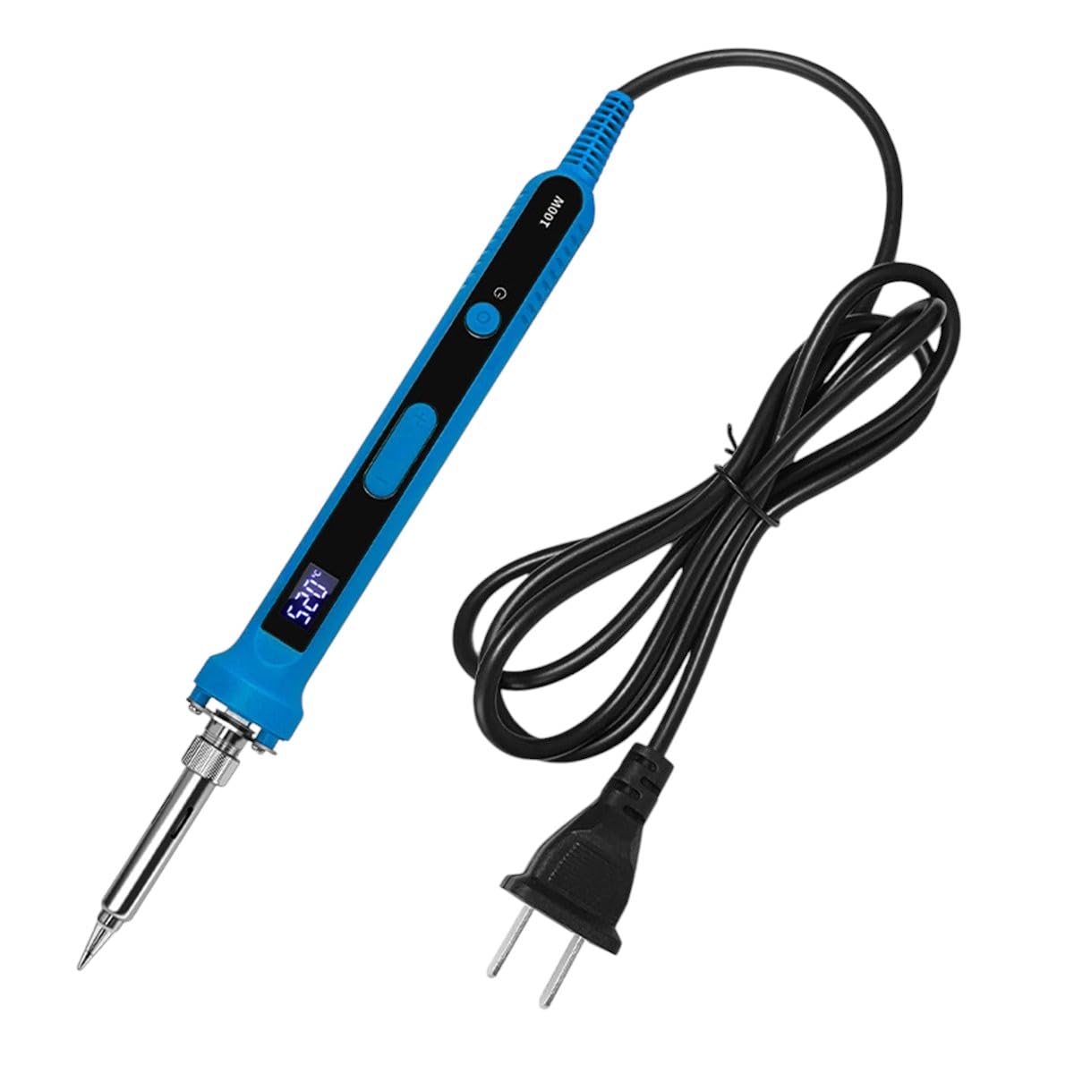 Light Blue | Us | Lcd Display Digital Electric Soldering Iron Kit 100W Adjustable Temperature Solder Rework Station Heat Pencil Tips Repair Tools New 2025 High For Reliable Electronic Component